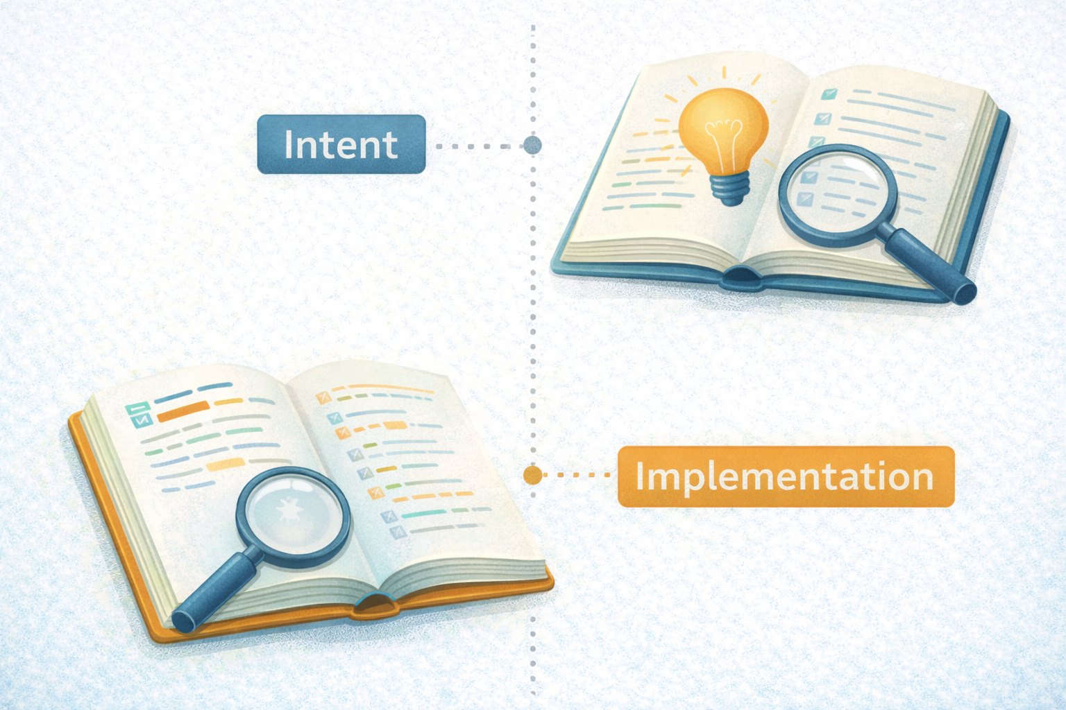 Intent vs implementation layers in documentation